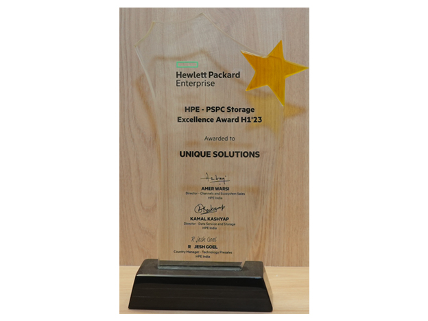 Unique Solutions was awarded with “HPE PSPC Storage Excellence Award H1’23” at “Partners Storage Presales Community Bootcamp 2023”